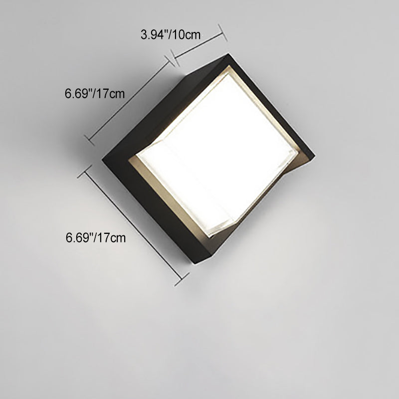 Waterproof Square Plastic Acrylic LED Wall Sconce Lamp