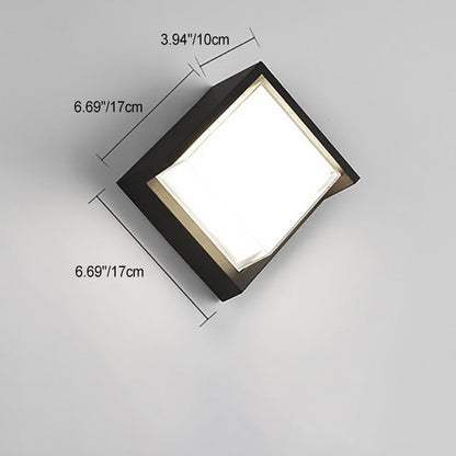 Waterproof Square Plastic Acrylic LED Wall Sconce Lamp