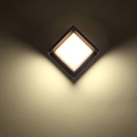 Waterproof Square Plastic Acrylic LED Wall Sconce Lamp