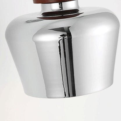 Iron Horned Bowl Cylinder Disc 1-Light Wall Sconce Lamp