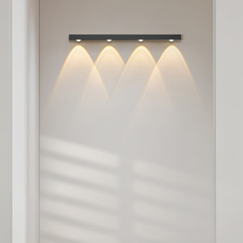 Minimalist Long Multi Lights Aluminum LED Wall Sconce Lamp