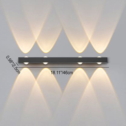 Minimalist Long Multi Lights Aluminum LED Wall Sconce Lamp