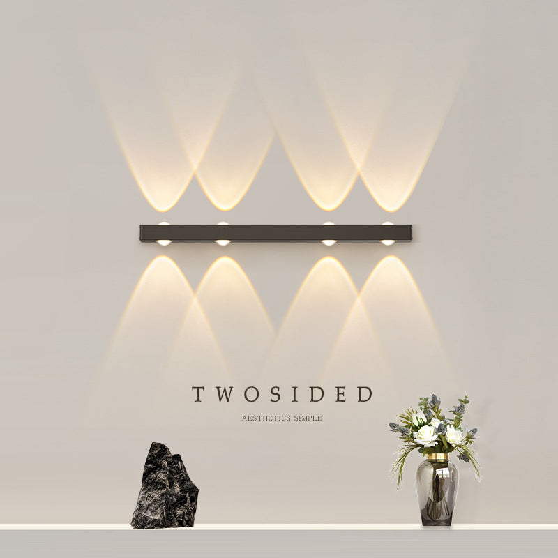 Minimalist Long Multi Lights Aluminum LED Wall Sconce Lamp