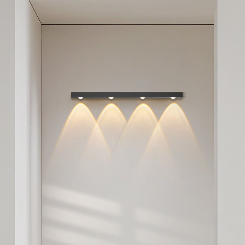 Minimalist Long Multi Lights Aluminum LED Wall Sconce Lamp