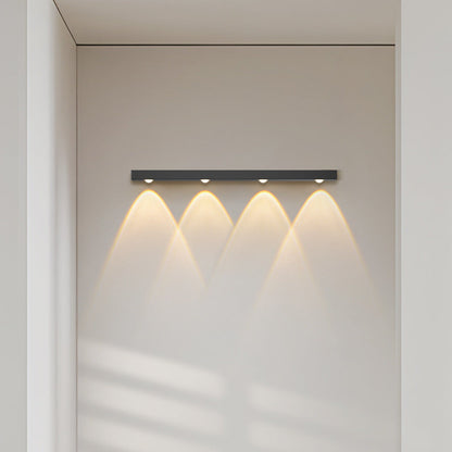 Minimalist Long Multi Lights Aluminum LED Wall Sconce Lamp