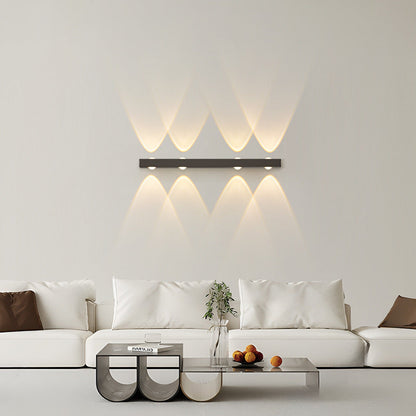 Minimalist Long Multi Lights Aluminum LED Wall Sconce Lamp