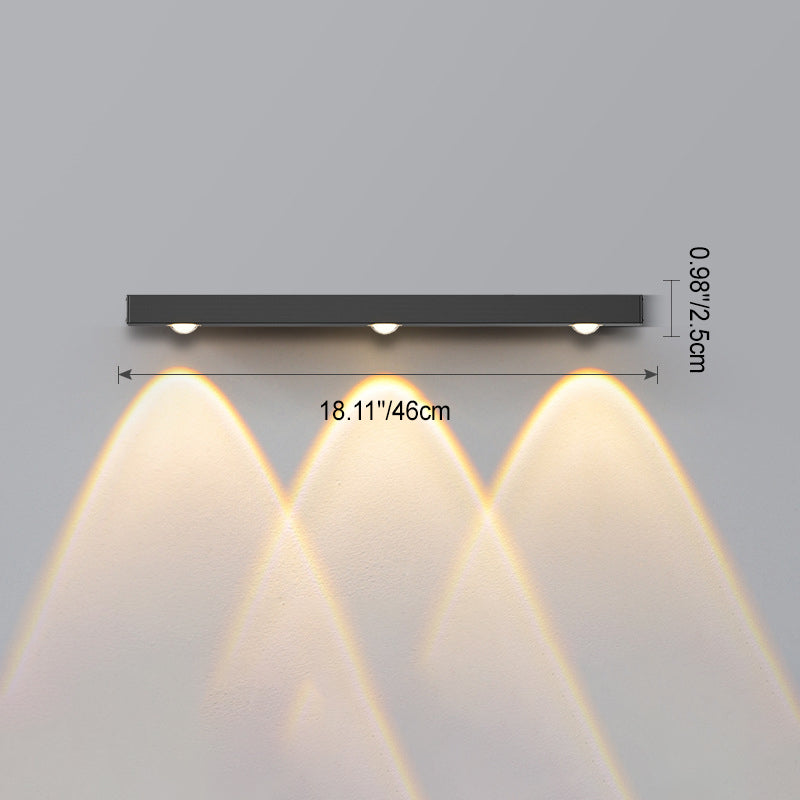 Minimalist Long Multi Lights Aluminum LED Wall Sconce Lamp