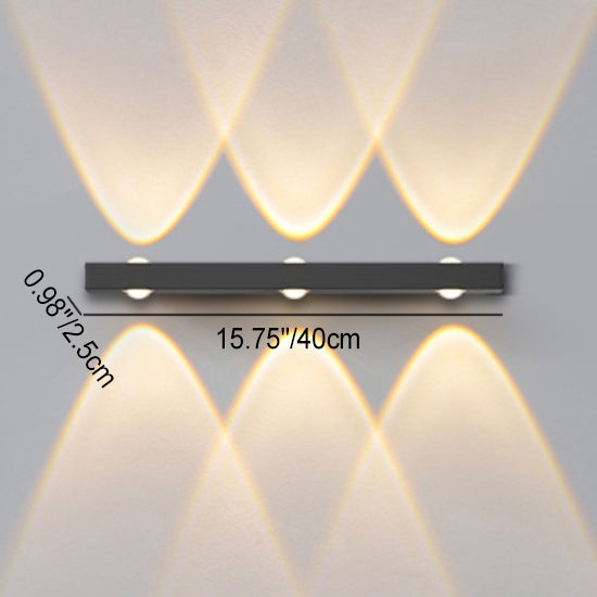 Minimalist Long Multi Lights Aluminum LED Wall Sconce Lamp