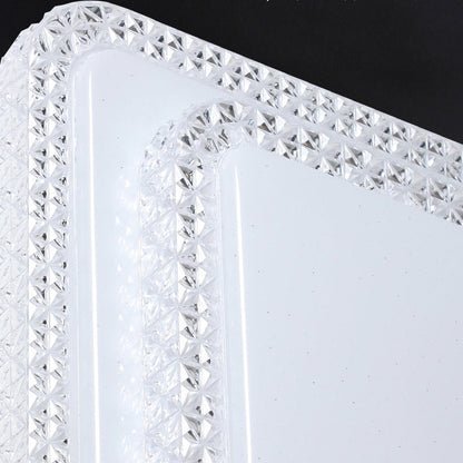Modern Luxury Mounted Star Crystal Round Square Acrylic Iron LED Flush Mount Ceiling Light For Bedroom