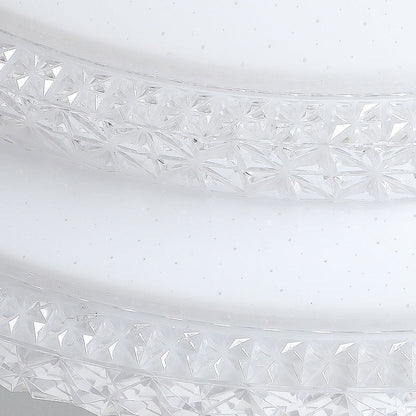 Modern Luxury Mounted Star Crystal Round Square Acrylic Iron LED Flush Mount Ceiling Light For Bedroom