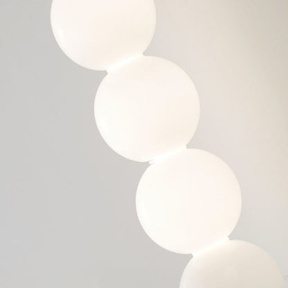 Candied Shape Beaded Glass Ball Brass LED Wall Sconce Lamp