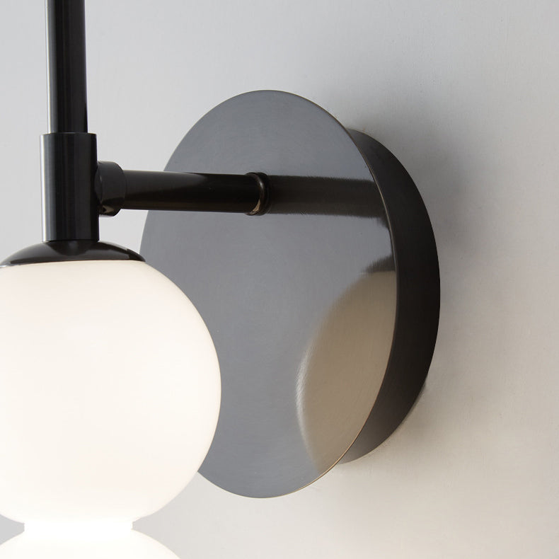 Candied Shape Beaded Glass Ball Brass LED Wall Sconce Lamp