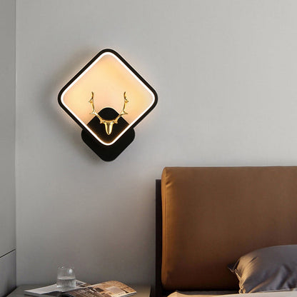 Round Antler Iron Plastic Silicone LED Wall Sconce Lamp