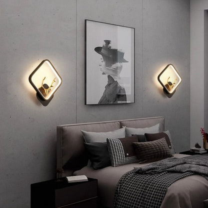 Round Antler Iron Plastic Silicone LED Wall Sconce Lamp
