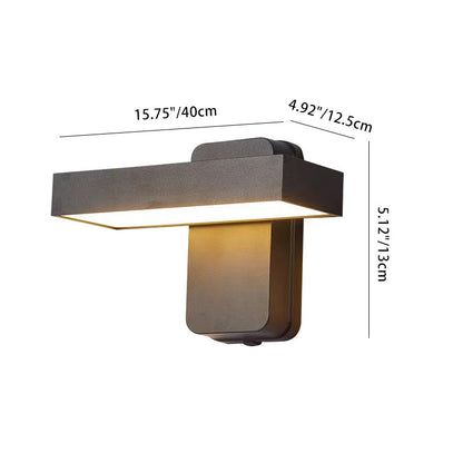 Waterproof Head Aluminum Acrylic LED Wall Sconce Lamp