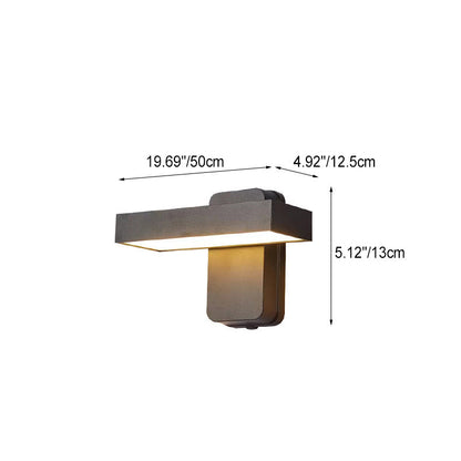 Waterproof Head Aluminum Acrylic LED Wall Sconce Lamp