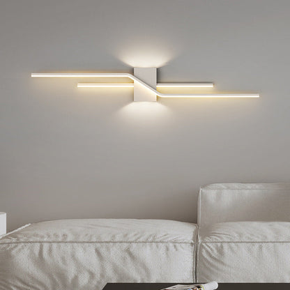 Linear Parallel Cross Iron PVC LED Wall Sconce Lamp