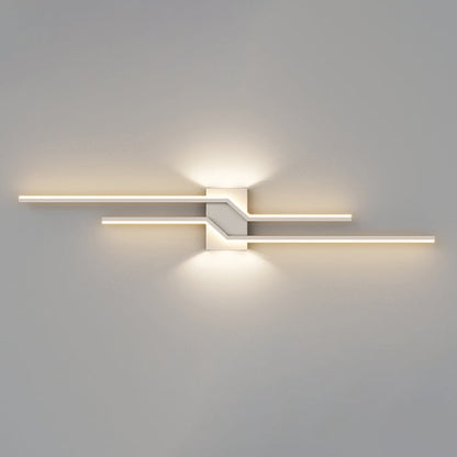 Linear Parallel Cross Iron PVC LED Wall Sconce Lamp