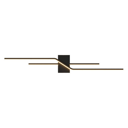 Linear Parallel Cross Iron PVC LED Wall Sconce Lamp