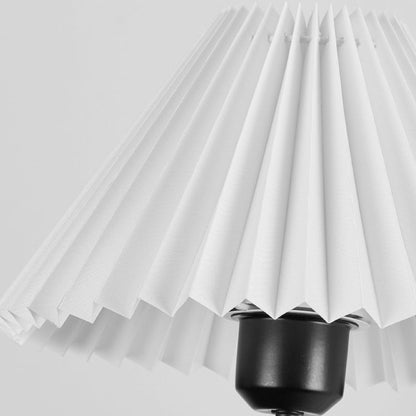 Nordic Drum Pleated Fabric Iron 1-Light Wall Sconce Lamp