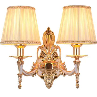 Hardware Flower Cylinder Shade 1/2-Light Wall Sconce Lamp