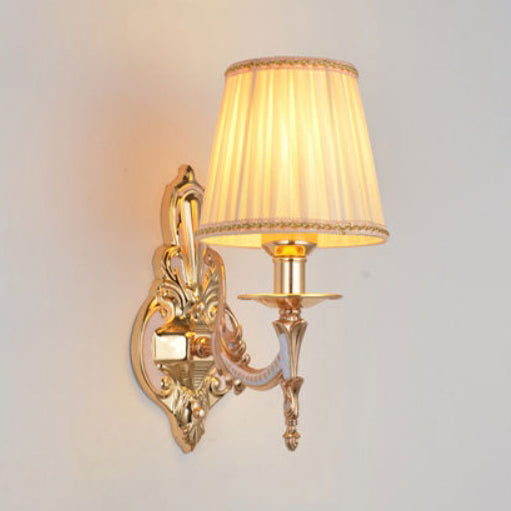 Hardware Flower Cylinder Shade 1/2-Light Wall Sconce Lamp