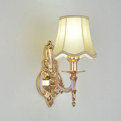 Hardware Flower Cylinder Shade 1/2-Light Wall Sconce Lamp