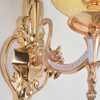 Hardware Flower Cylinder Shade 1/2-Light Wall Sconce Lamp