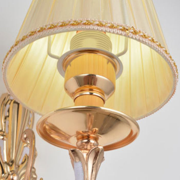 Hardware Flower Cylinder Shade 1/2-Light Wall Sconce Lamp
