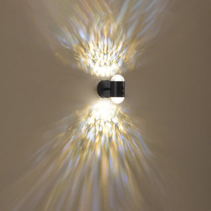 Cylinder Sunrise Sunset Iron USB LED Wall Sconce Lamp