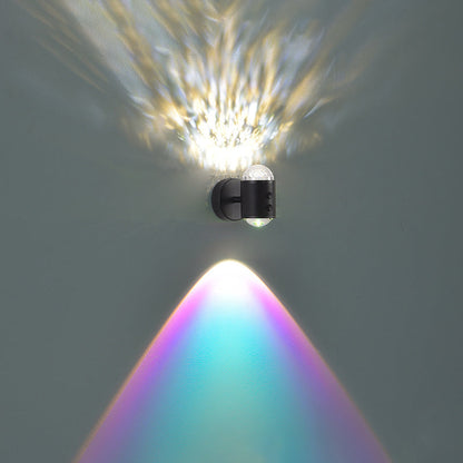 Cylinder Sunrise Sunset Iron USB LED Wall Sconce Lamp