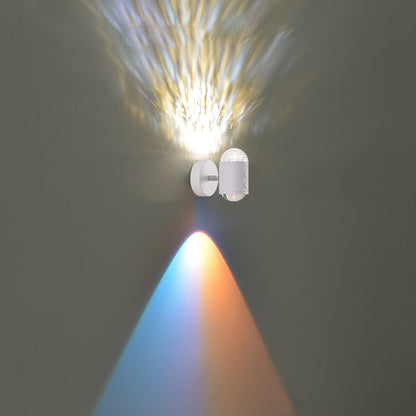 Cylinder Sunrise Sunset Iron USB LED Wall Sconce Lamp