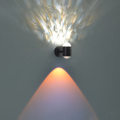 Cylinder Sunrise Sunset Iron USB LED Wall Sconce Lamp