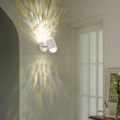 Cylinder Sunrise Sunset Iron USB LED Wall Sconce Lamp