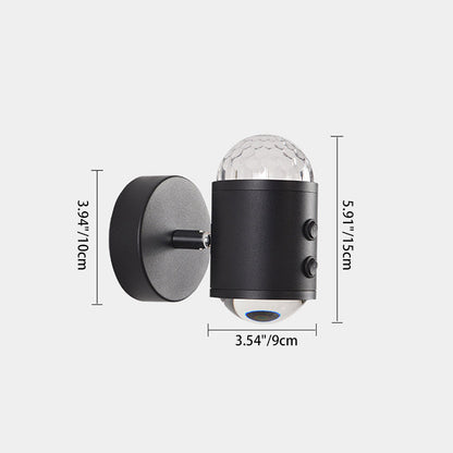 Cylinder Sunrise Sunset Iron USB LED Wall Sconce Lamp