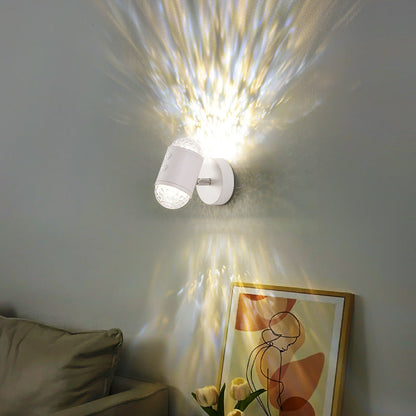 Cylinder Sunrise Sunset Iron USB LED Wall Sconce Lamp