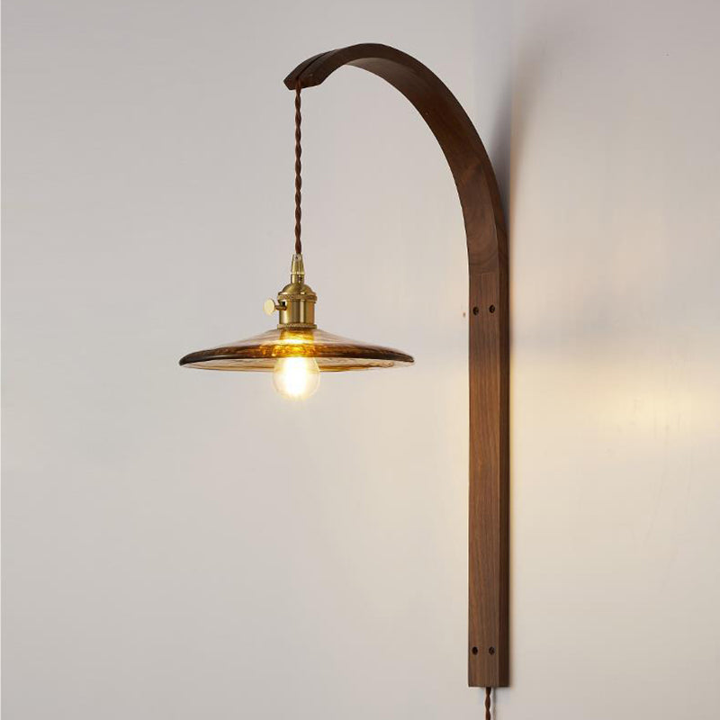 Japanese Conic Prism Cylinder 1-Light Wall Sconce Lamp