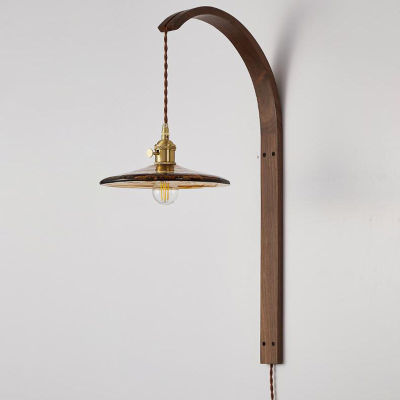 Japanese Conic Prism Cylinder 1-Light Wall Sconce Lamp