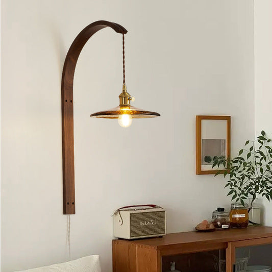 Japanese Conic Prism Cylinder 1-Light Wall Sconce Lamp