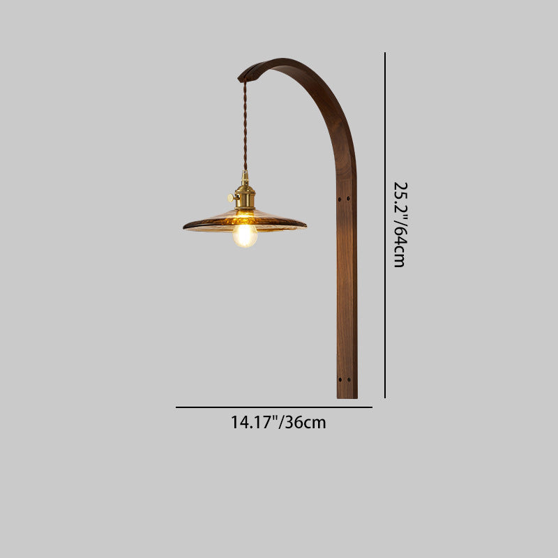 Japanese Conic Prism Cylinder 1-Light Wall Sconce Lamp