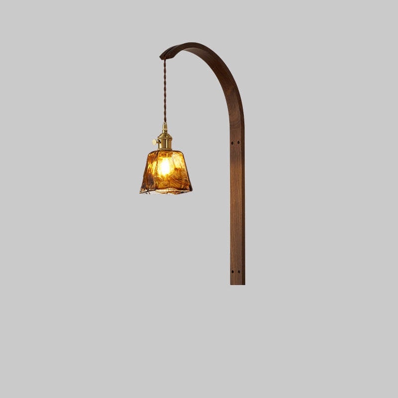 Japanese Conic Prism Cylinder 1-Light Wall Sconce Lamp