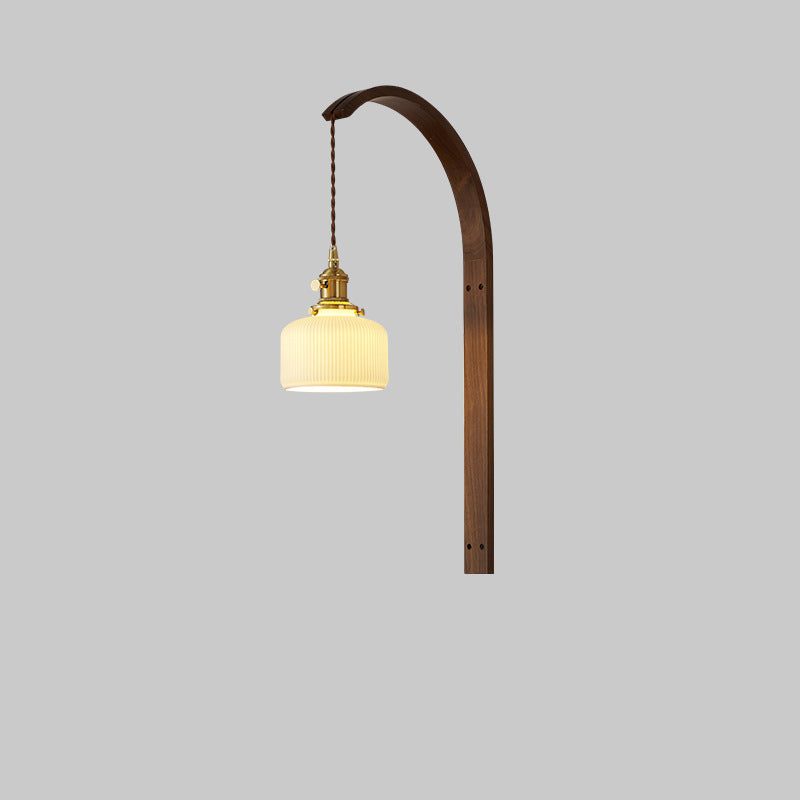 Japanese Conic Prism Cylinder 1-Light Wall Sconce Lamp