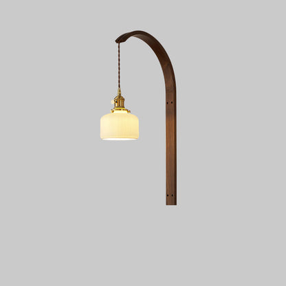 Japanese Conic Prism Cylinder 1-Light Wall Sconce Lamp