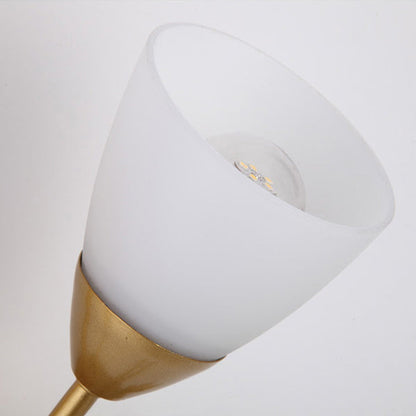 Creative Rose Flower Glass Iron 1/2 Light Wall Sconce Lamp