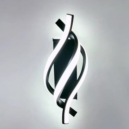 Nordic Spiral Iron Silicone LED Wall Sconce Lamp