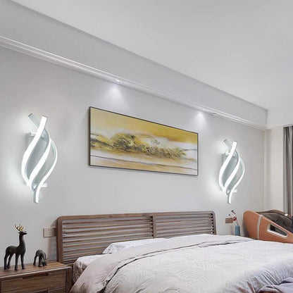 Nordic Spiral Iron Silicone LED Wall Sconce Lamp