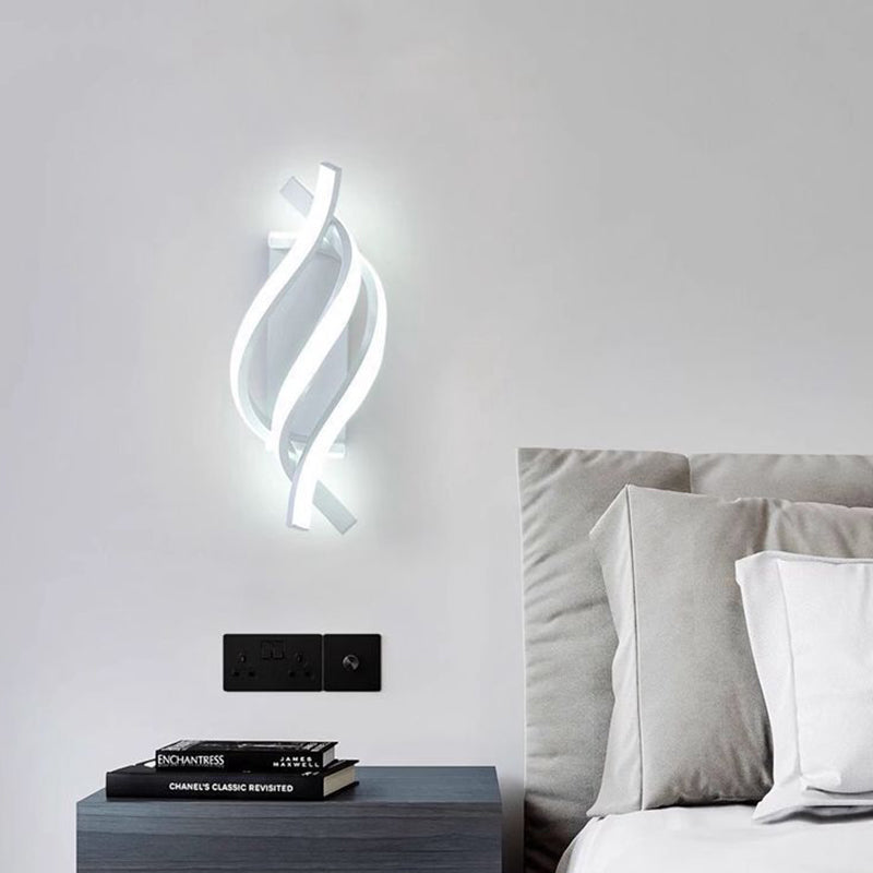 Nordic Spiral Iron Silicone LED Wall Sconce Lamp