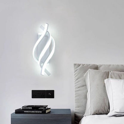 Nordic Spiral Iron Silicone LED Wall Sconce Lamp