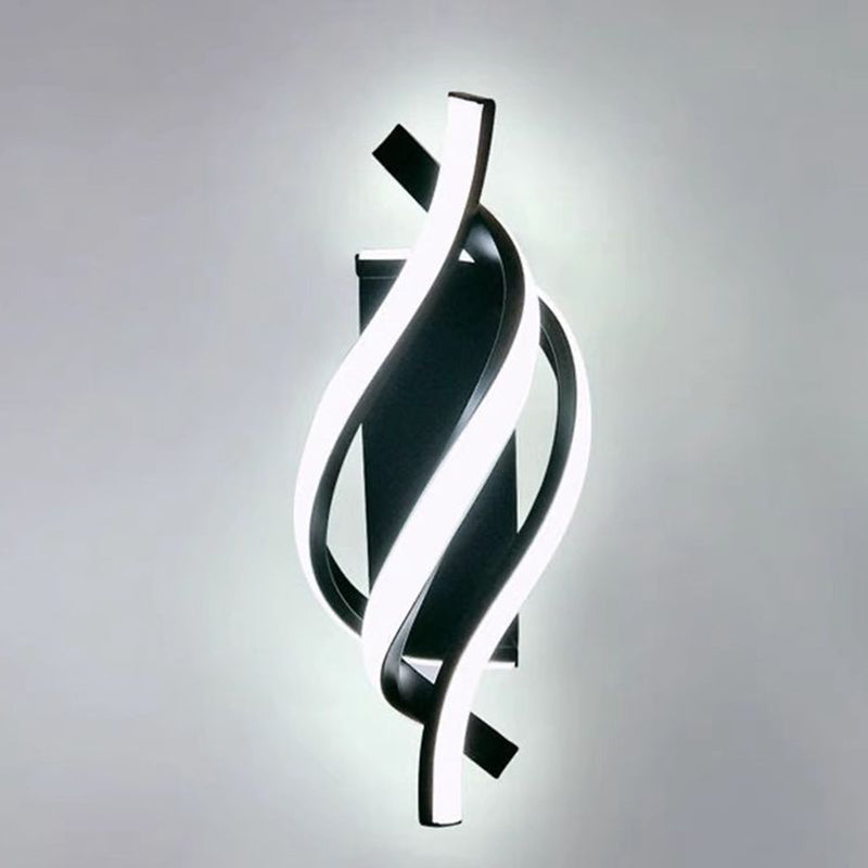 Nordic Spiral Iron Silicone LED Wall Sconce Lamp