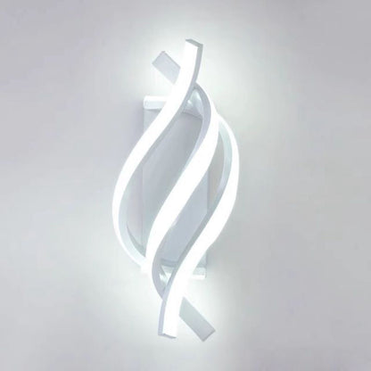 Nordic Spiral Iron Silicone LED Wall Sconce Lamp